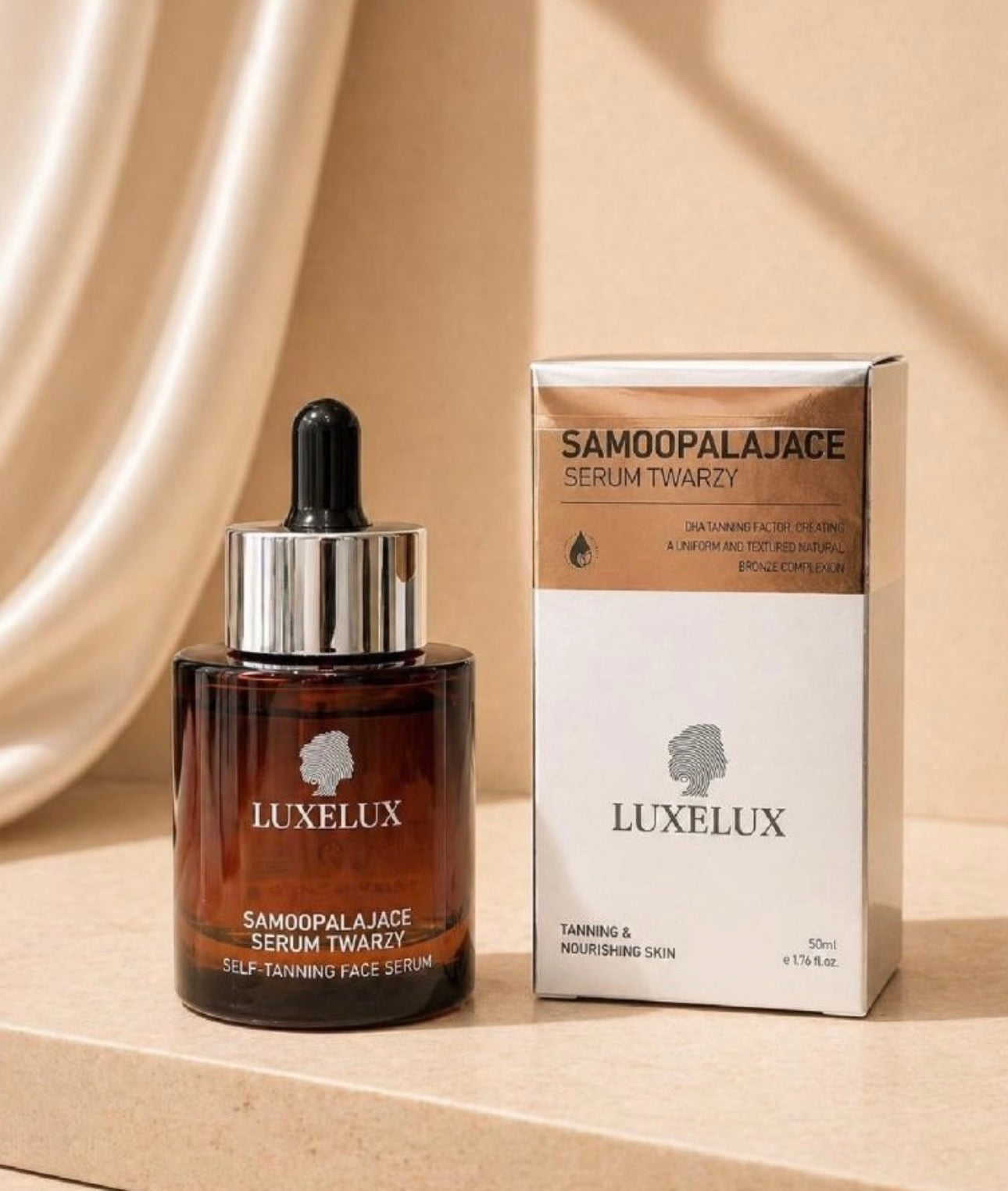 Luxelux Samoopalające Serum do Twarzy 50ml – Naturalna Opalenizna