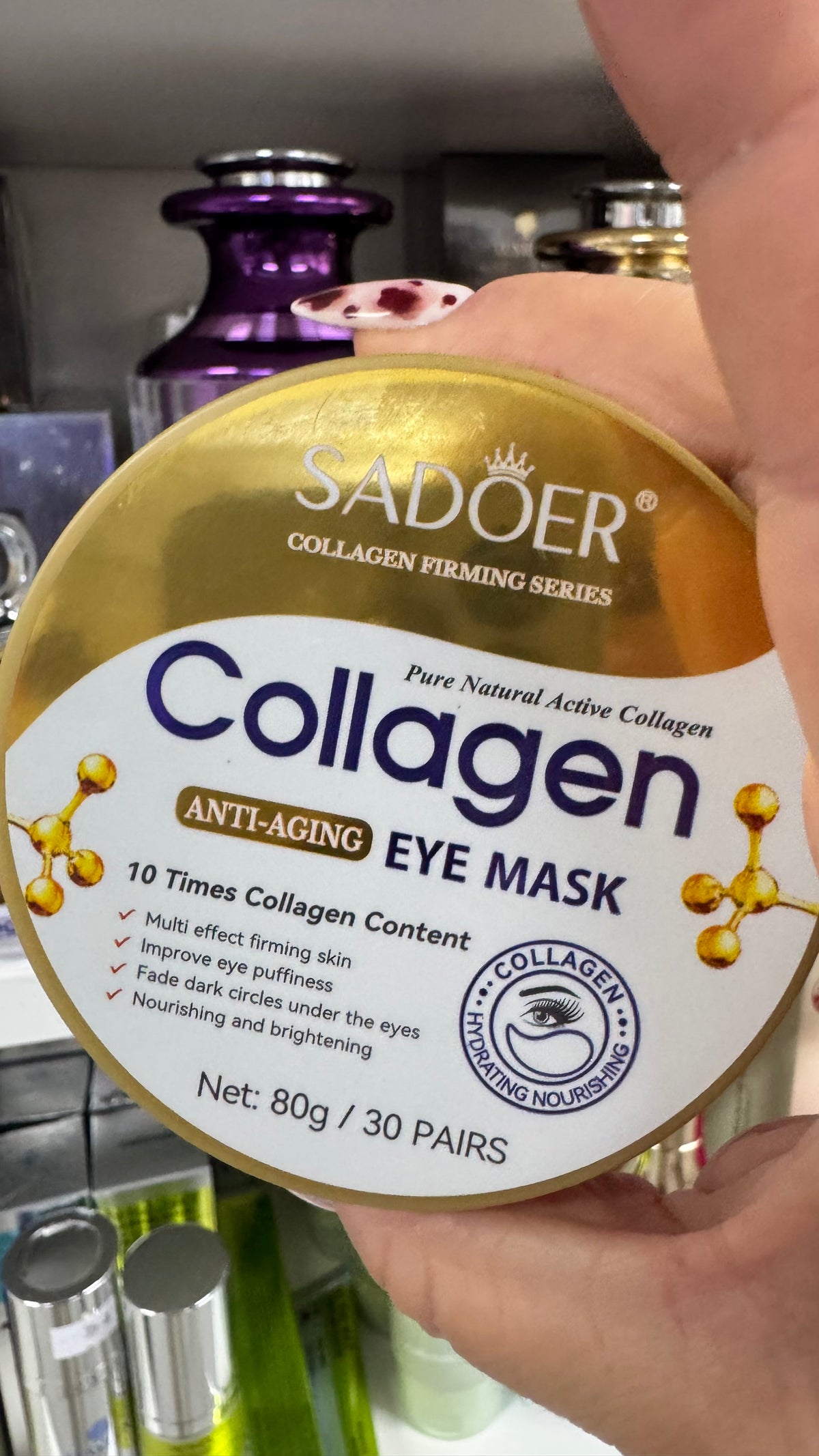 Sadoer płatki pod oczy 60 szt z collagenem