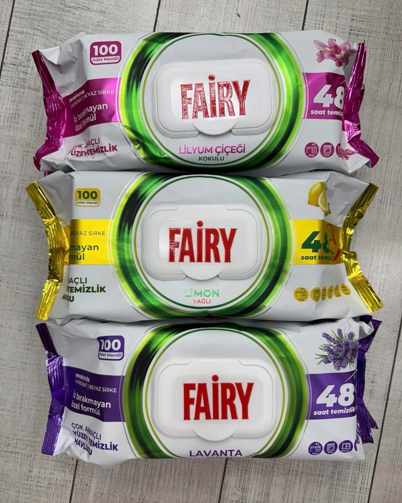 Fairy chusteczki nawilżane do czyszczenia powierzchni LAWENDA 100 szt