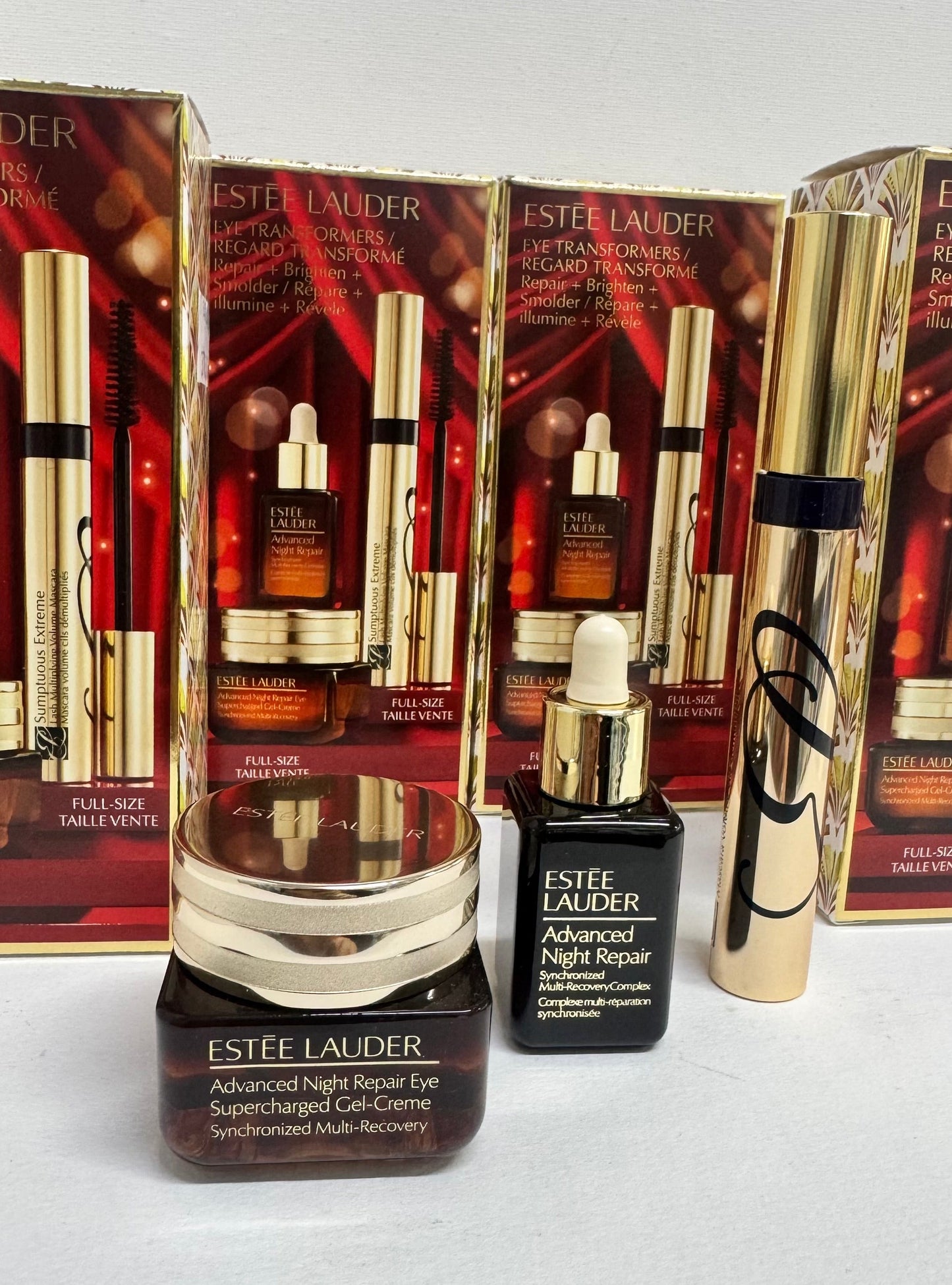 Estee Lauder zestaw Tusz do rzęs, krem pod oczy, serum na twarz.