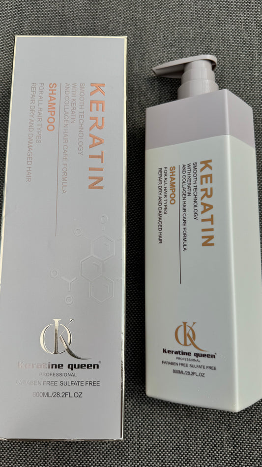 Keratin Queen - kreatynowy szampon do włosów bez SLS 800 ml