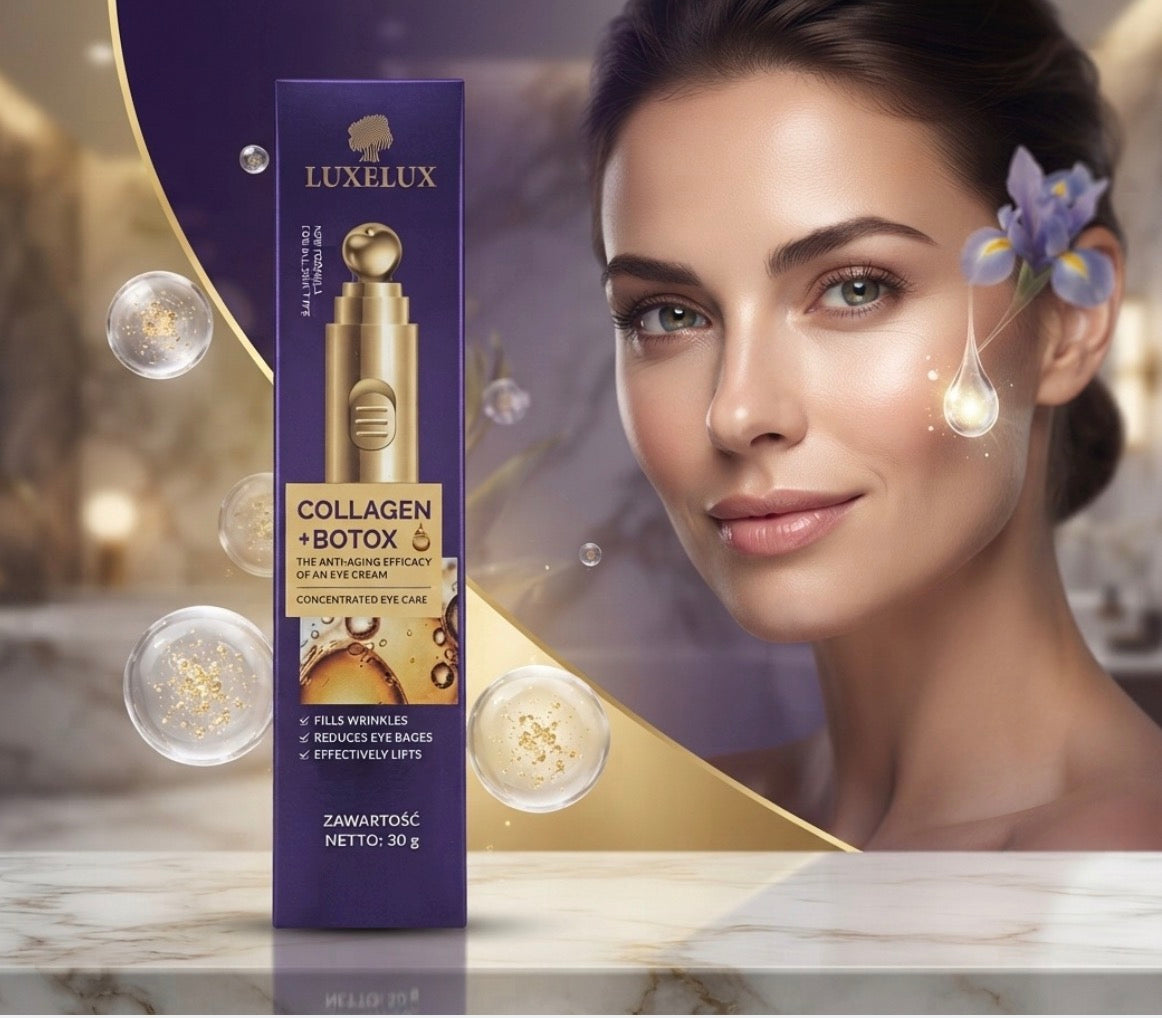 Luxelux Collagen Botox Krem pod oczy 30 ml z końcówką masująca